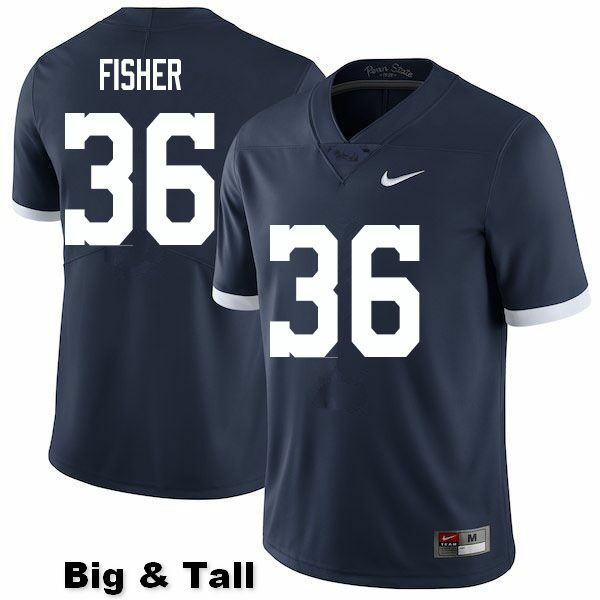NCAA Nike Men's Penn State Nittany Lions Zuriah Fisher #36 College Football Authentic Big & Tall Navy Stitched Jersey HKH8598QV
